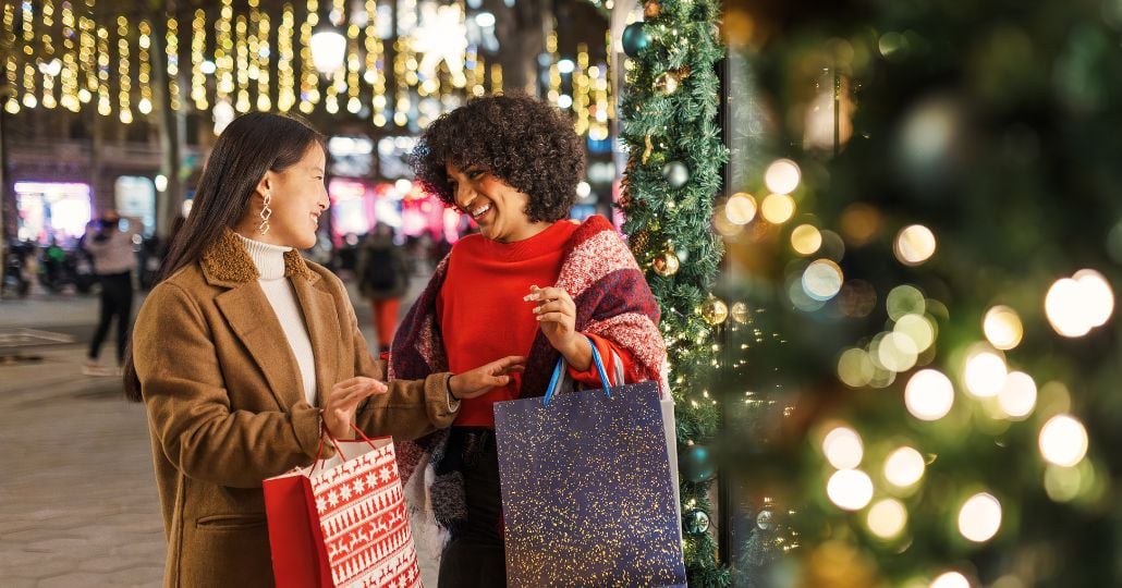 two women shopping for gifts