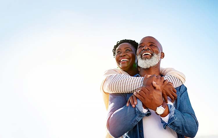 couple smiling