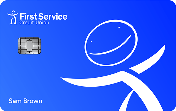 Youth Card Art Simple Smile Blue